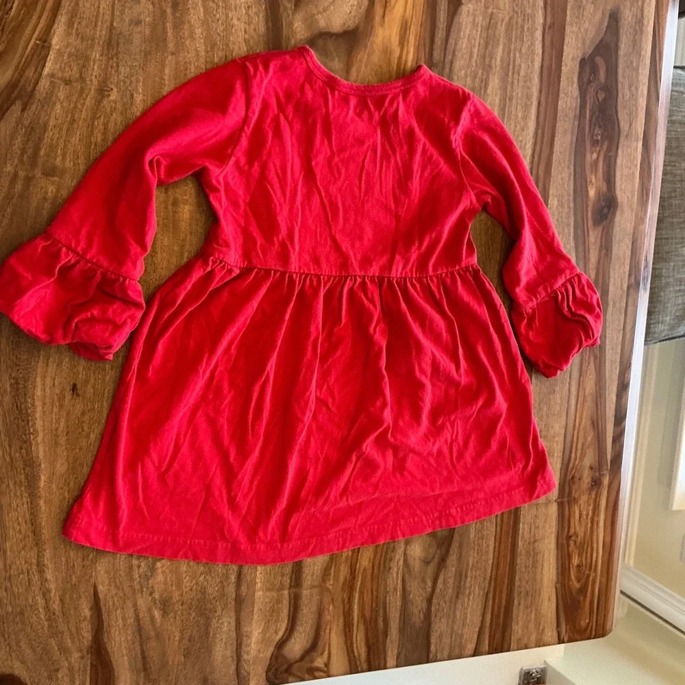Kellys Kids Long Sleeve Christmas Santa Hat‎ Initial 